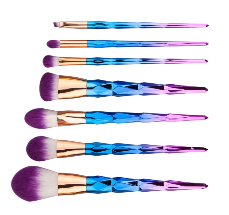 7 makeup brushes, makeup tools, diamond makeup brush foundation brush