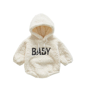 Baby Alphabet Baby Robe Hooded Romper